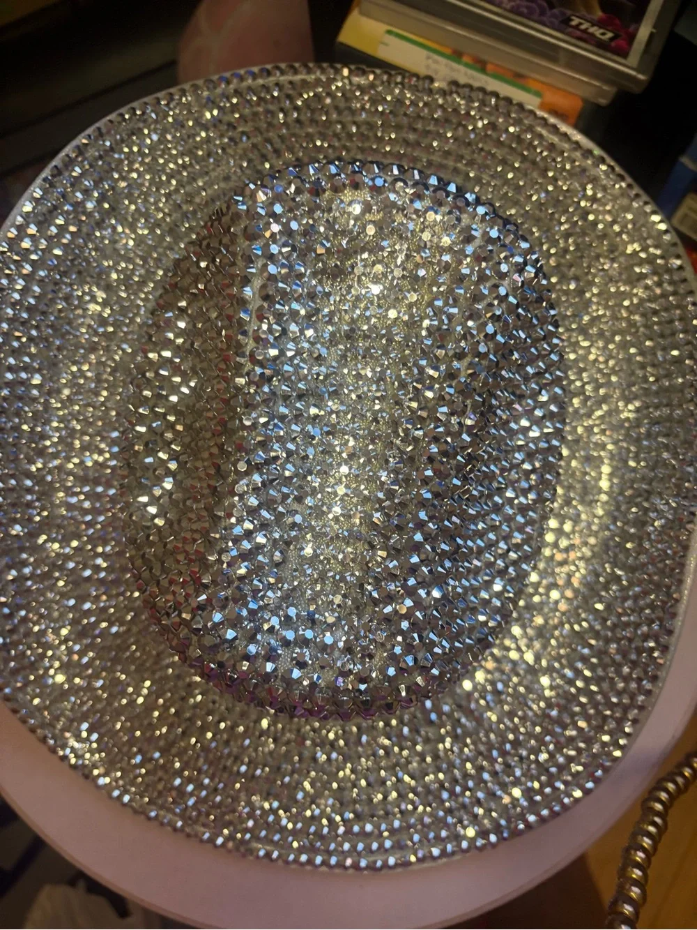 Sparkling Silver Rhinestone Cowboy Hat - Women Accessories